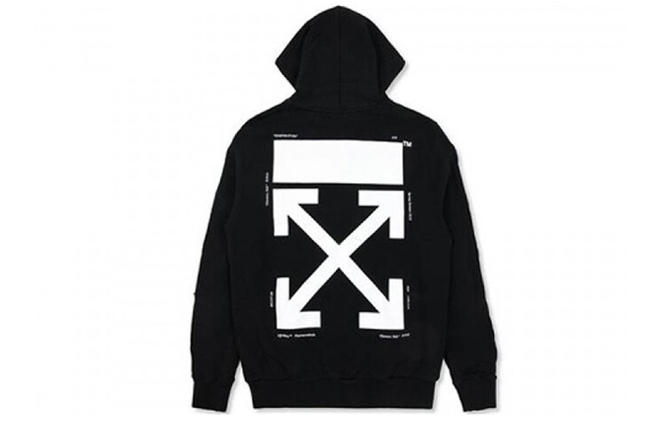 

Толстовка мужская Off-White с логотипом на спине, черный / белый