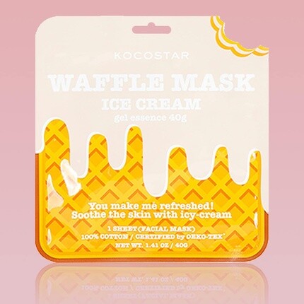

Kocostar Waffle Gel Essence Тканевая маска 40 г - Мороженое