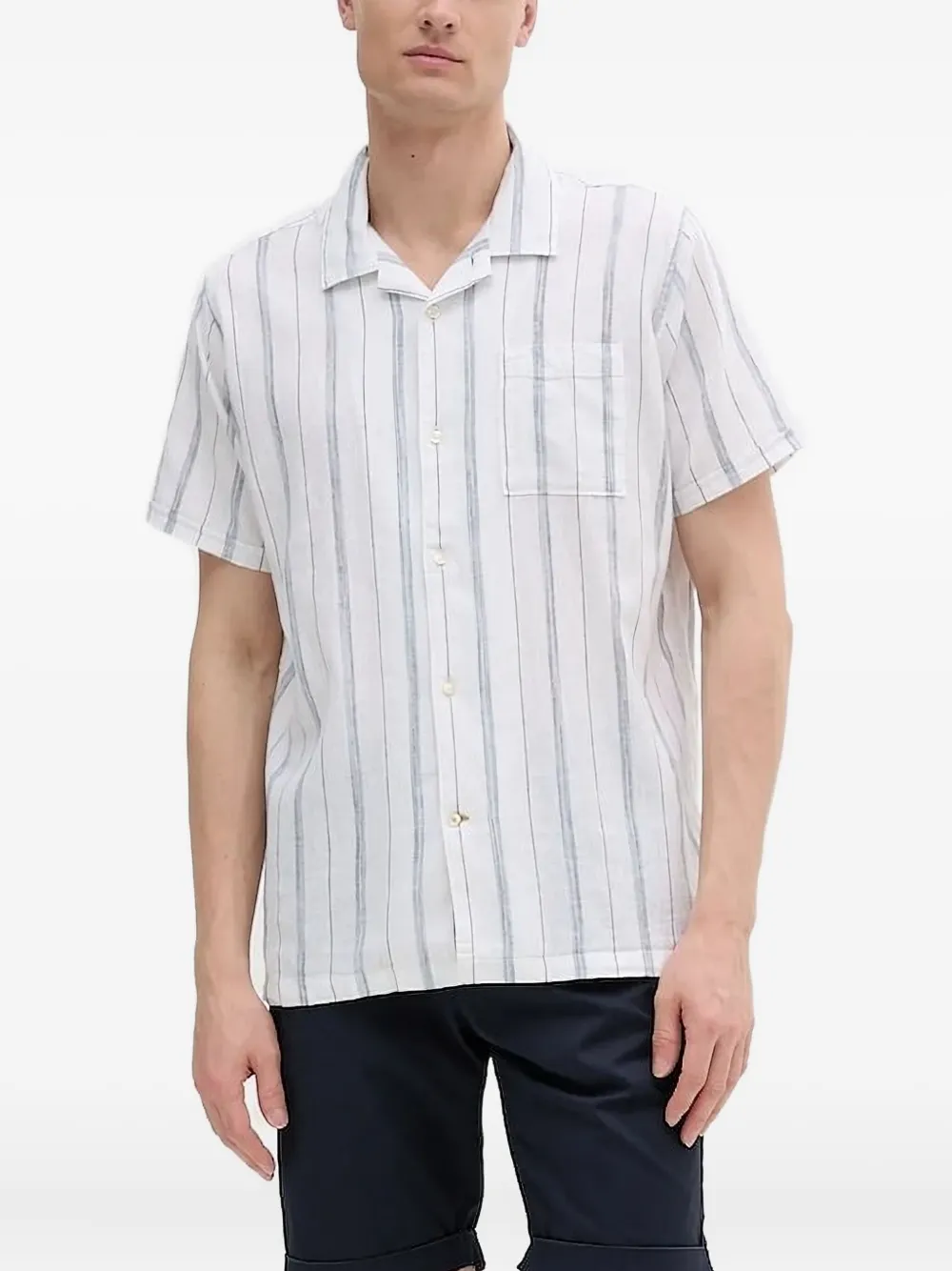 

Полосатая рубашка Revere Barbour, белый
