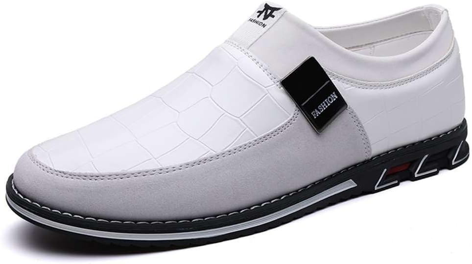 

Мужские повседневные оксфорды, офисные лоферы из кожи, модные туфли-слипоны, комфортная обувь для прогулок, вождения и работы Mitvr, белый