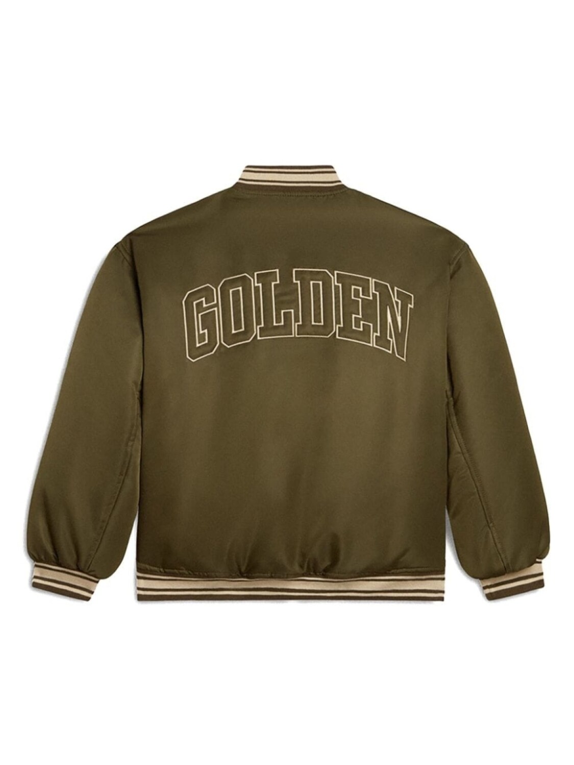 Golden Goose бомбер Journey с вышитым логотипом, зеленый — фото 2