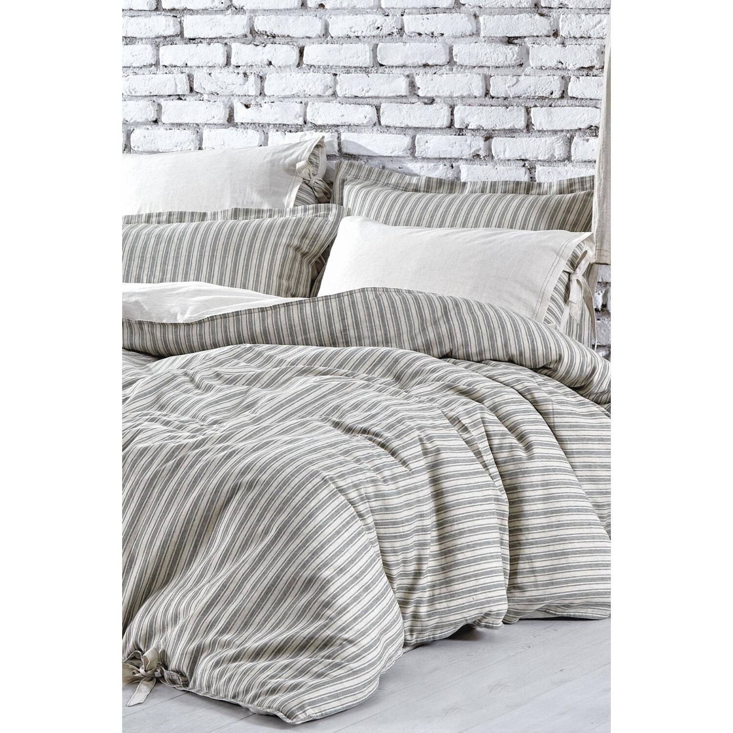 

Экокотон Ala King Size Комплект постельного белья из 100% органического хлопка и льна Зеленый 240X220 см