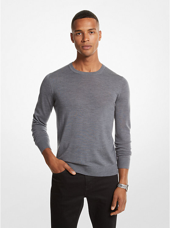 

Свитер из мериносовой шерсти Michael Kors Mens, пепельный