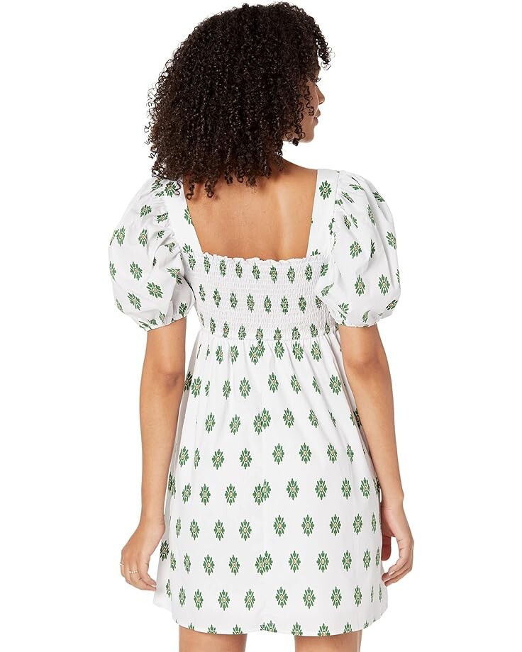 

Платье MOON RIVER Square Neck Mini Dress, белый мульти