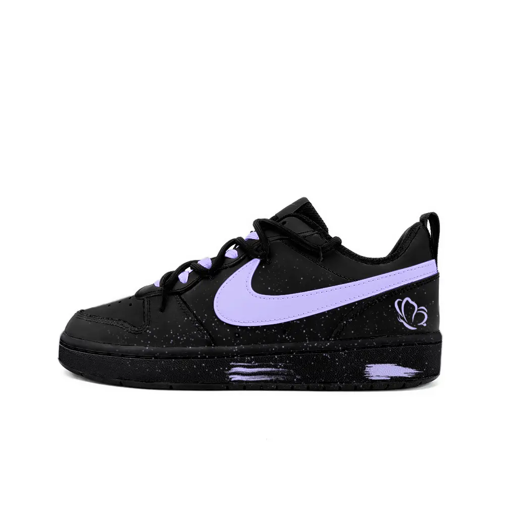 

Кроссовки Nike Court Borough Skateboard Shoes Women's Low-Top Black Purple, фиолетовый