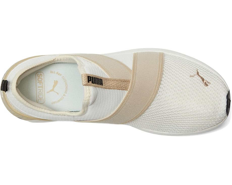 Кроссовки PUMA Softride Harli Slip-On Cross Training Shoes, цвет Warm White-Toasted Almond-Puma Black — фото 2