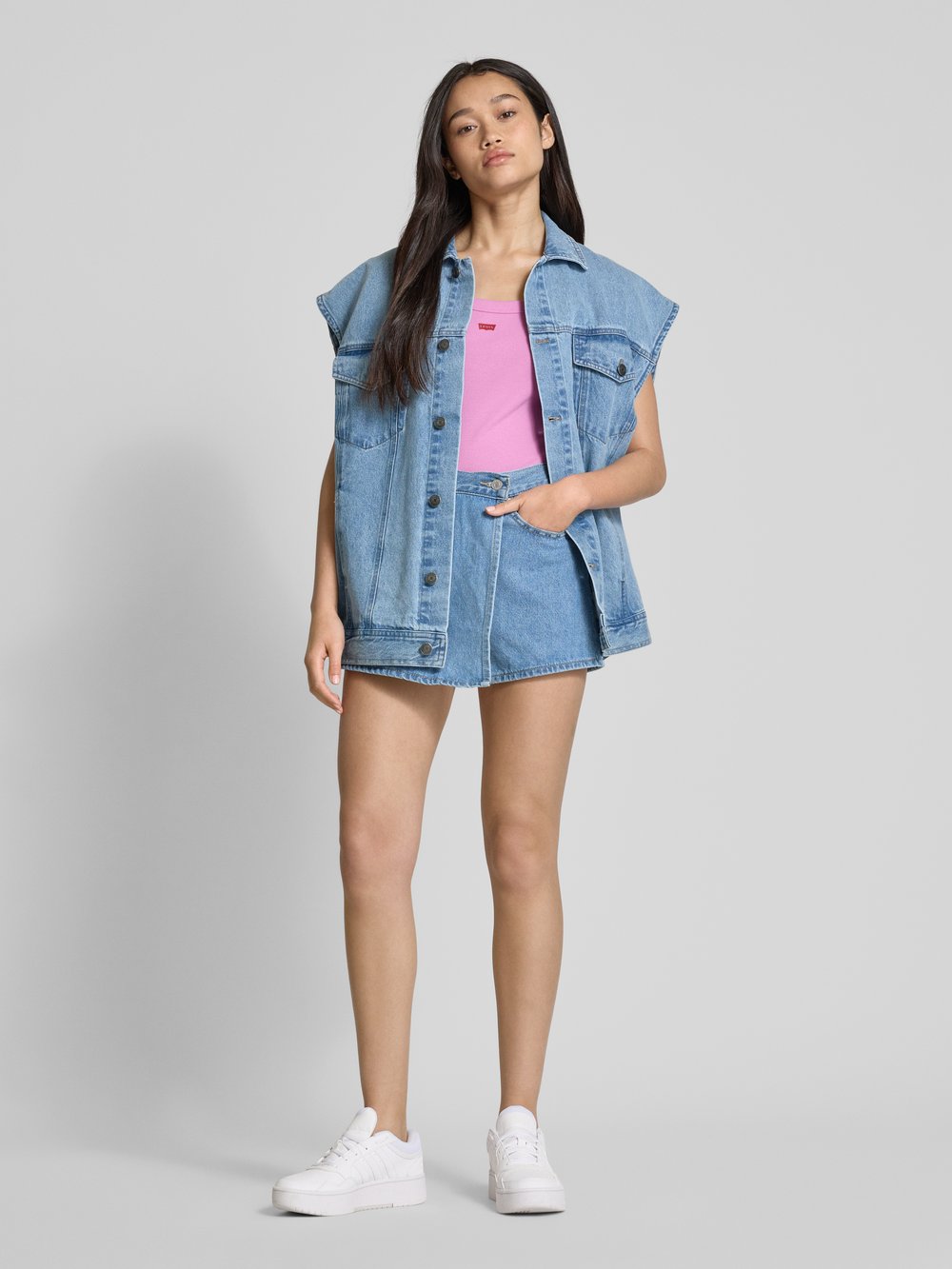 

Джинсовые шорты классического кроя с запахом, модель «IM FUN» Levi's