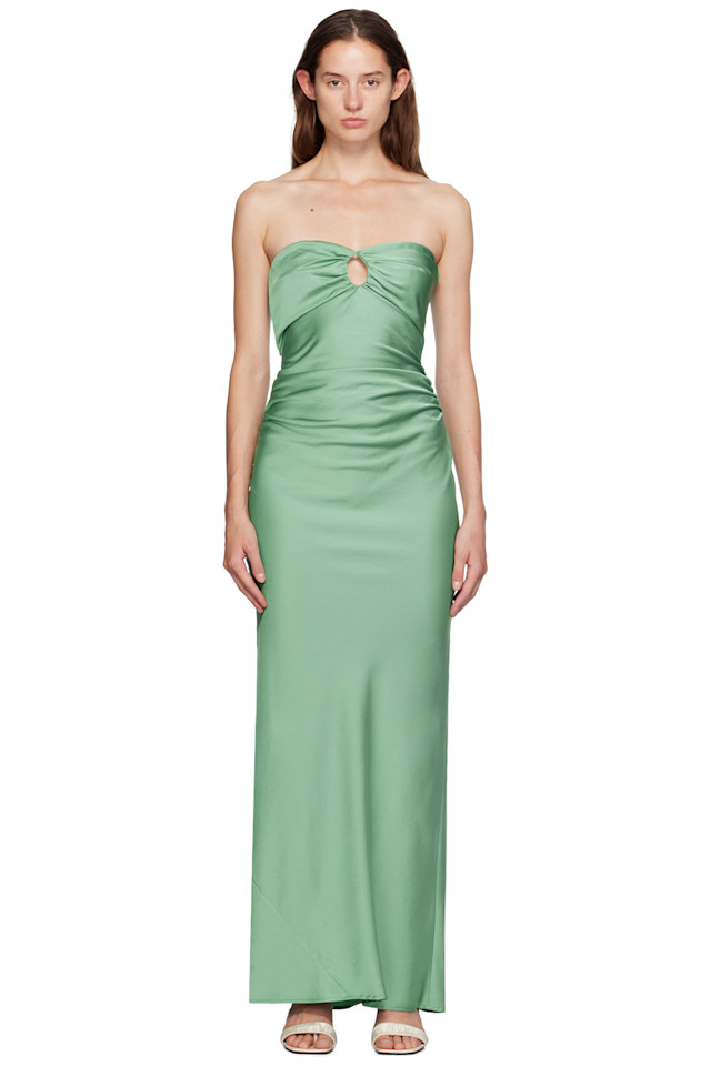 

Макси-платье без бретелей Emilia Bec + Bridge, зеленый