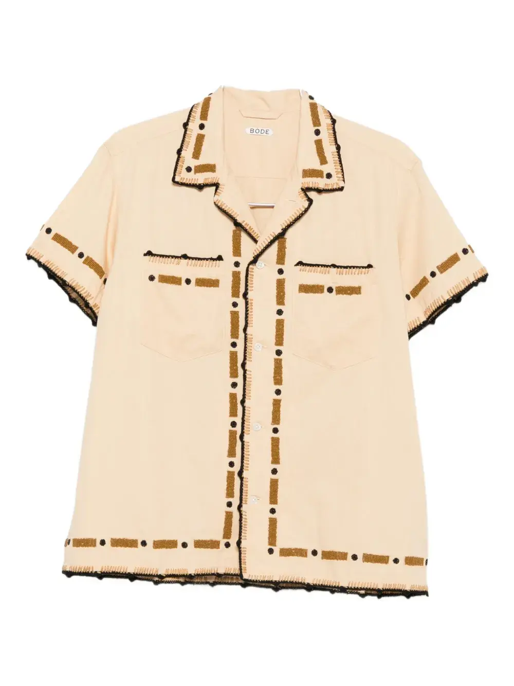 

Рубашка с вышивкой и бисером BODE, нейтральный
