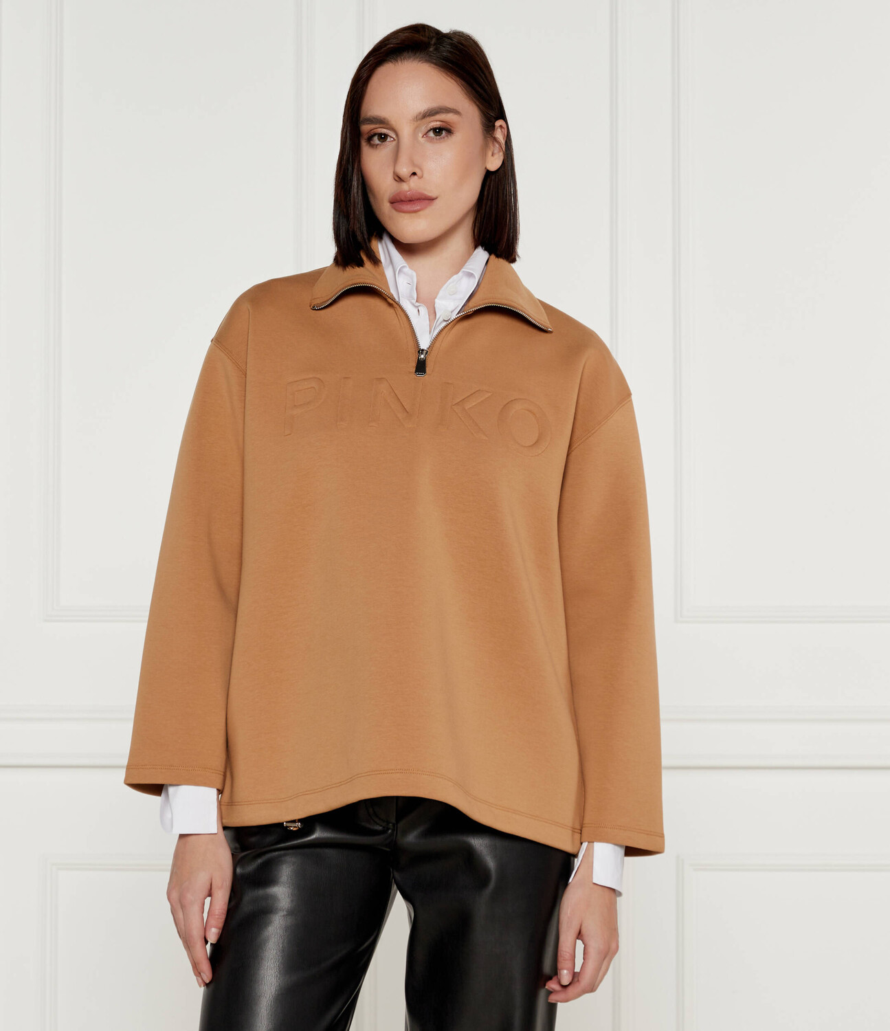 

Толстовка Pinko Regular Fit, кэмел