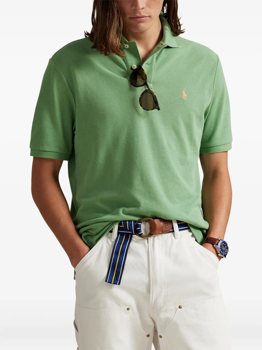 Рубашка поло с короткими рукавами Polo Ralph Lauren, зеленый — фото 3