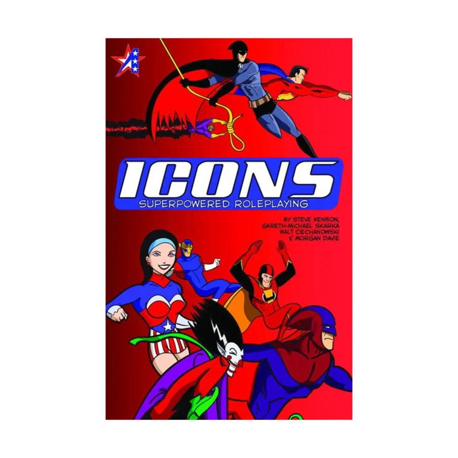 

Icons - Superpowered Roleplaying, Roleplaying Games - Superhero and Miscellaneous (Cubicle Seven), мягкая обложка