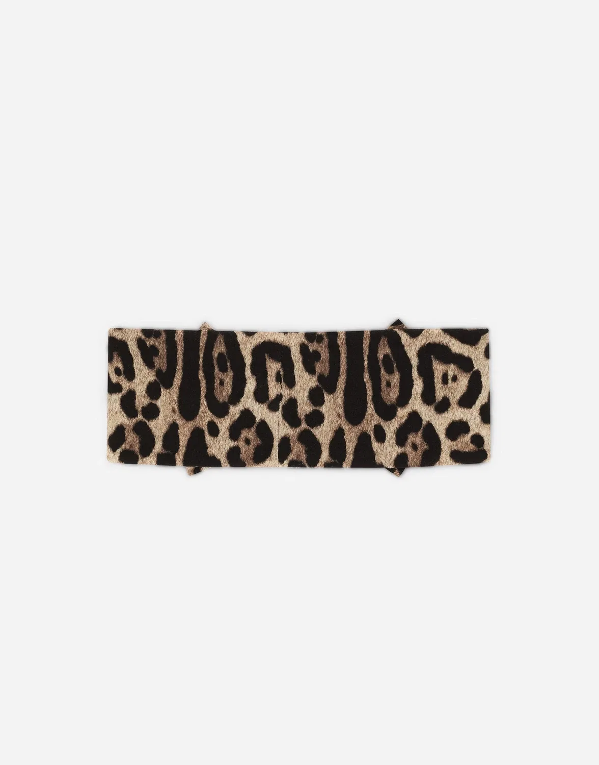 Повязка из ткани интерлок с леопардовым принтом Dolce & Gabbana, бежевый — фото 2