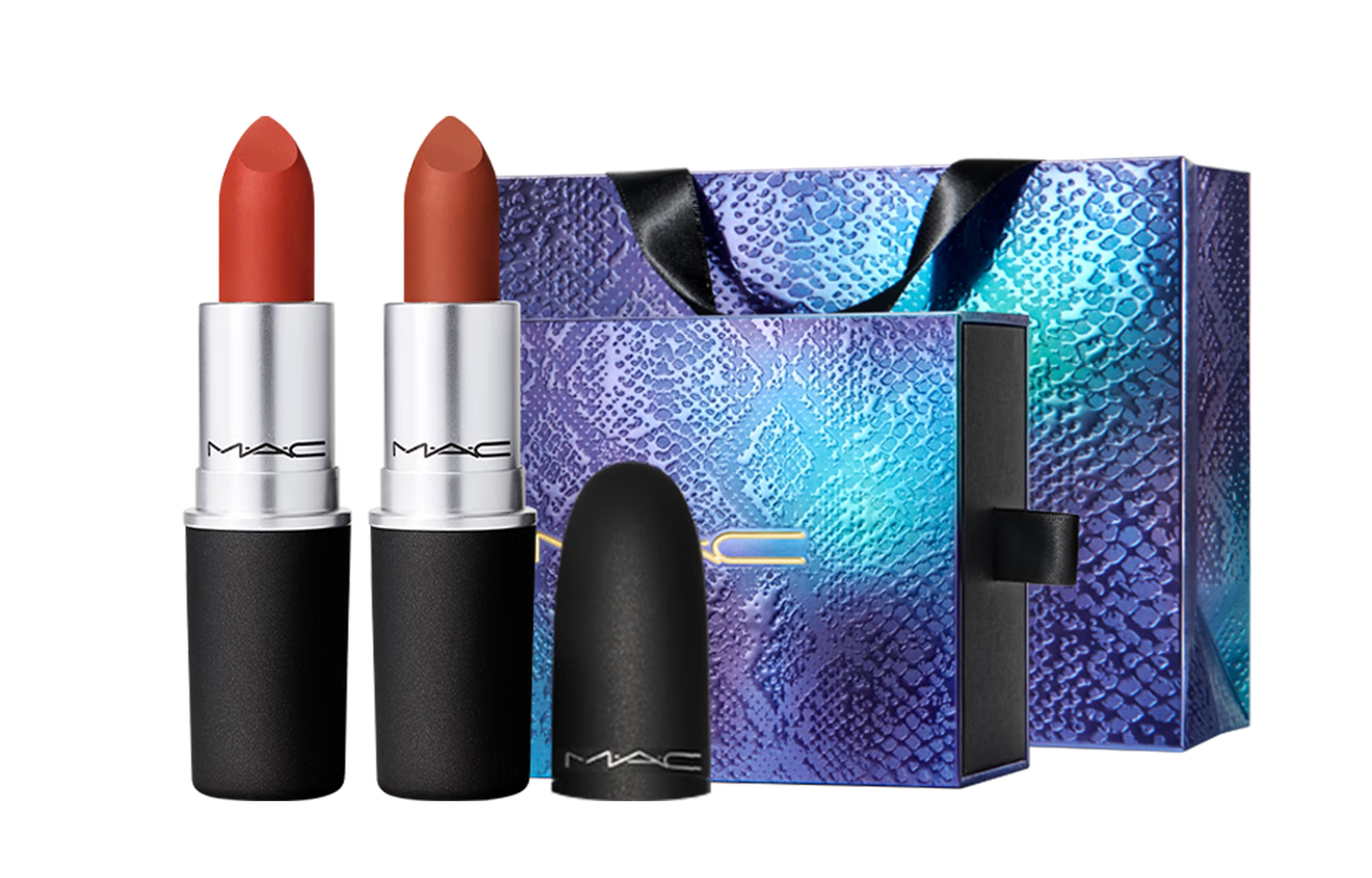 

Ограниченная серия Year Of The Snake помады Soft Matte легко растушевываются, стойкий цвет без перехода 3,5г+3,5г MAC, Lipstick #316+Lipstick #925