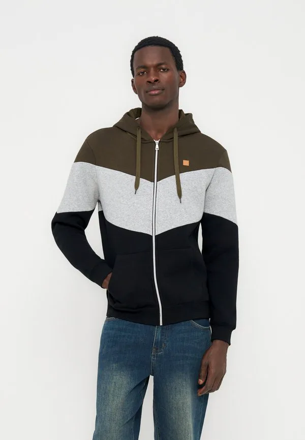 

Толстовка на молнии Pier One, Dark Green/Grey Melange/Black, Черный, Толстовка на молнии Pier One, Dark Green/Grey Melange/Black