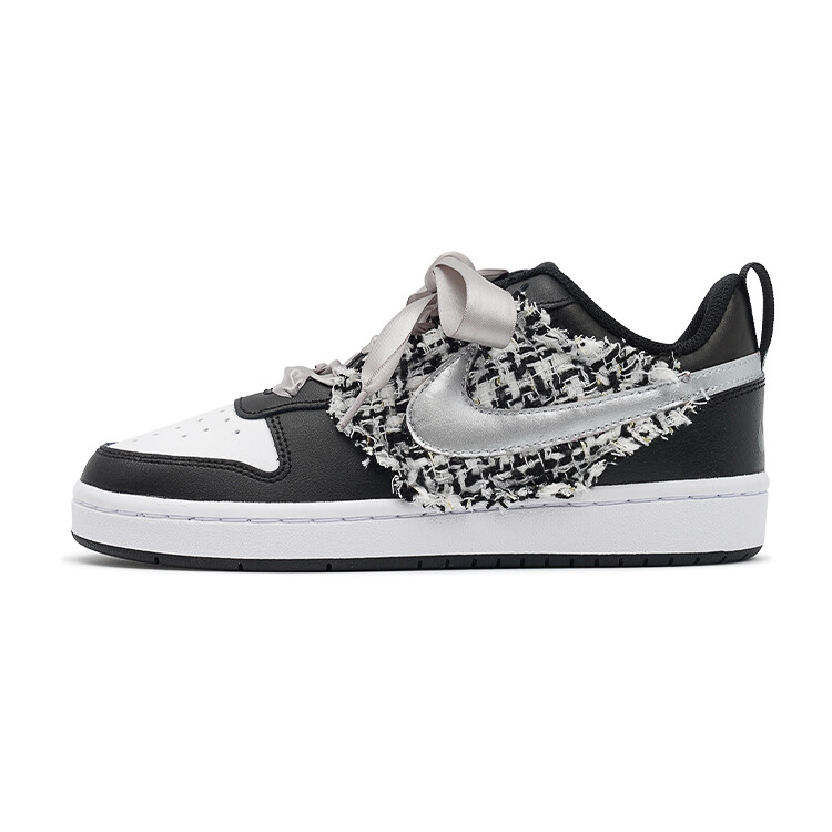 

Кроссовки Nike Court Borough Skateboard Shoes Women's Low-Top Black White, черный/белый