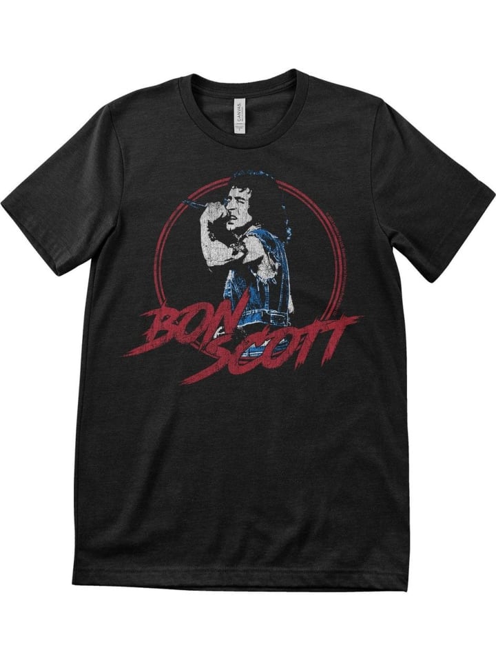 

Футболка Bon Scott Live T-Shirt черного цвета AC/DC, Черный, Футболка Bon Scott Live T-Shirt черного цвета AC/DC