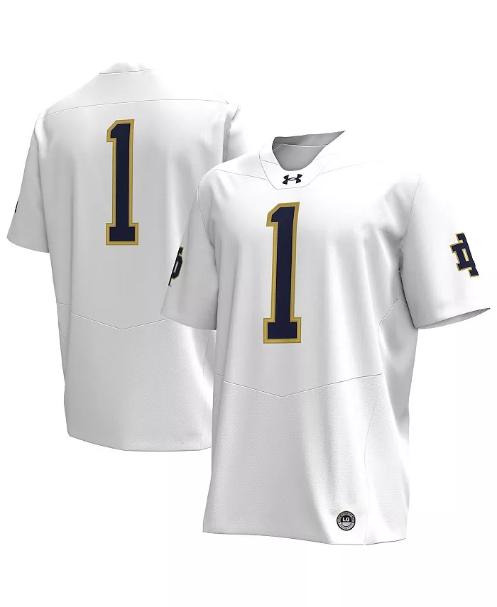 

Мужская футбольная майка 1 Notre Dame Fighting Irish Premier Under Armour, белый