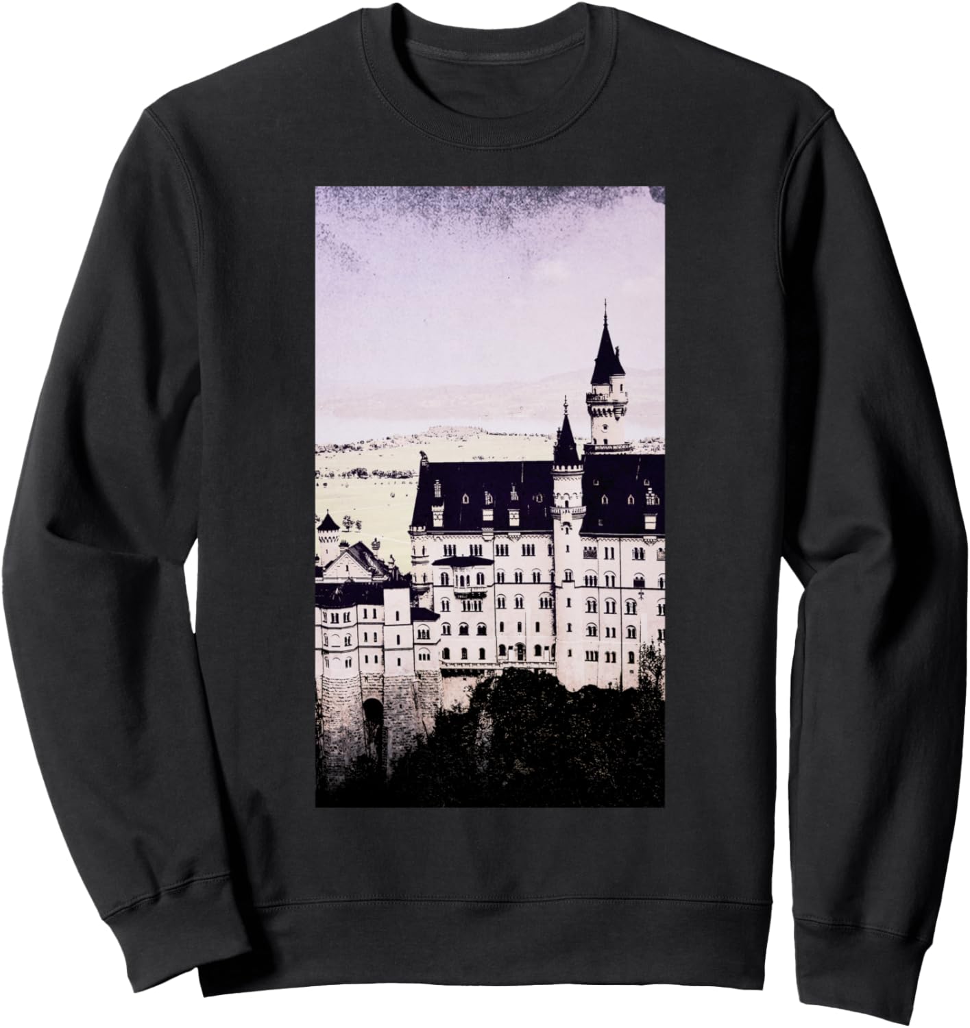 

Толстовка с крупным планом замка Нойшванштайн Neuschwanstein Castle Landscape, черный