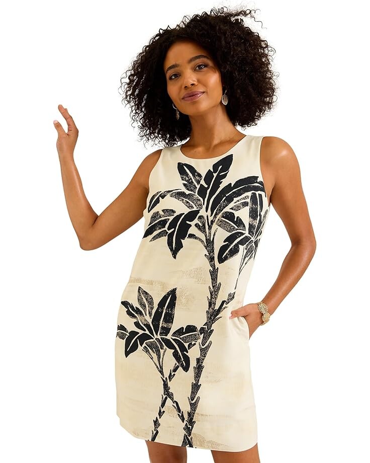 

Платье Tommy Bahama Peninsula Palms Sleeve Shift Dress, цвет Coconut