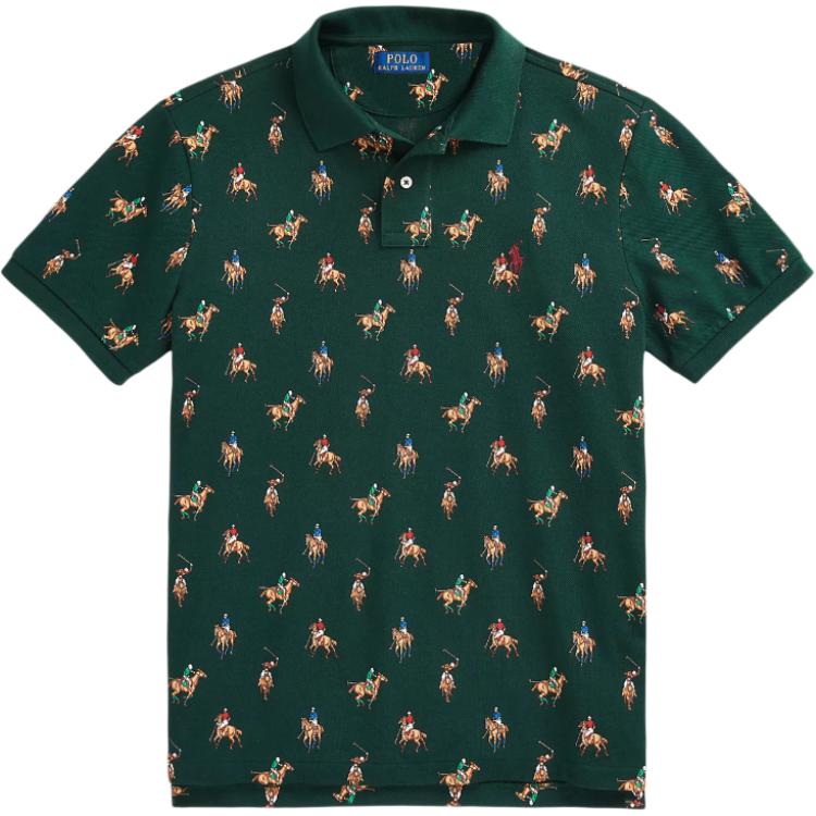 

Хлопковая поло с принтом Polo Ralph Lauren, зеленый