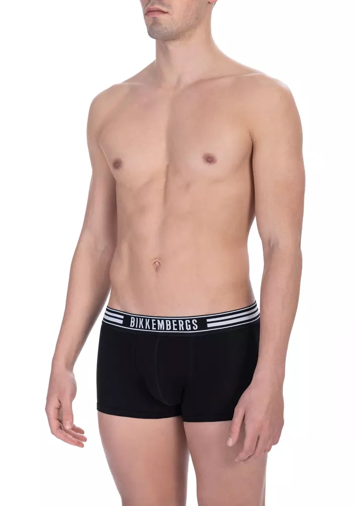 

Черный хлопковый мужской комплект нижнего белья Bikkembergs