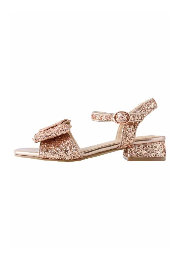 Сандалии Next, rose gold glitter, розовое золото с блестками