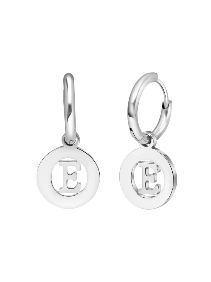 

Серьги в форме буквы Е, круглые Lucardi