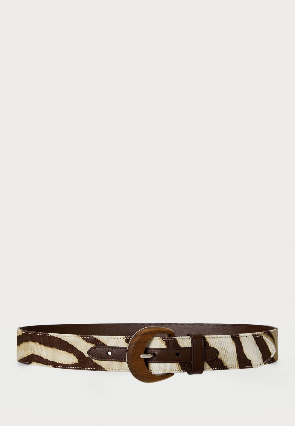

Пояс Zebra Print Wood Buckle Wide Lauren Ralph Lauren, черный