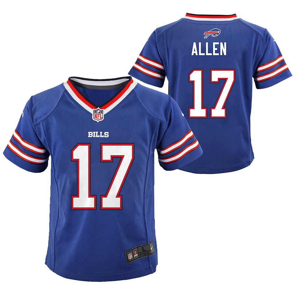 Джерси Nike Josh Allen Royal Buffalo Bills для дошкольников, цвет Bil Blue