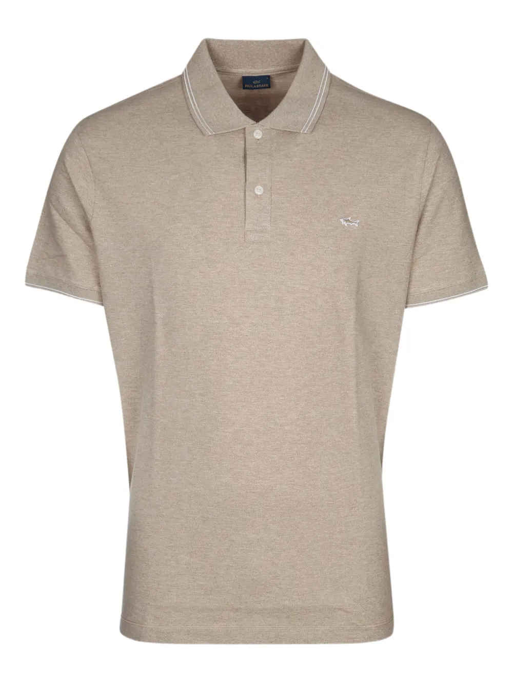 

Рубашка поло с полосками на воротнике Paul & Shark, нейтральный