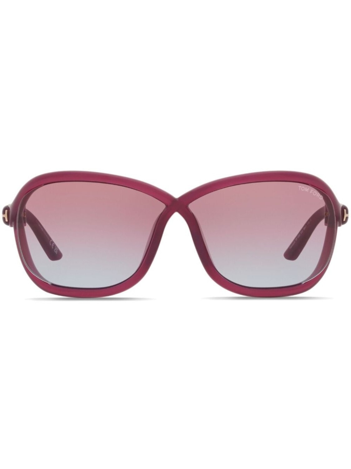 

TOM FORD Eyewear солнцезащитные очки Fernanda в массивной оправе, фиолетовый