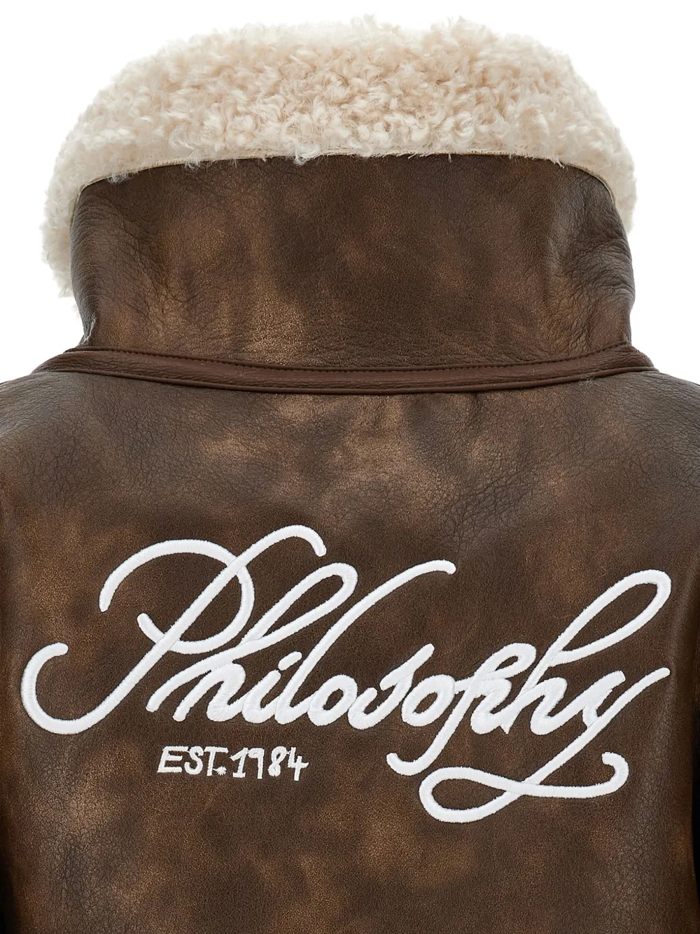 Пальто с отделкой из овчины Philosophy Di Lorenzo Serafini Kids, коричневый — фото 3