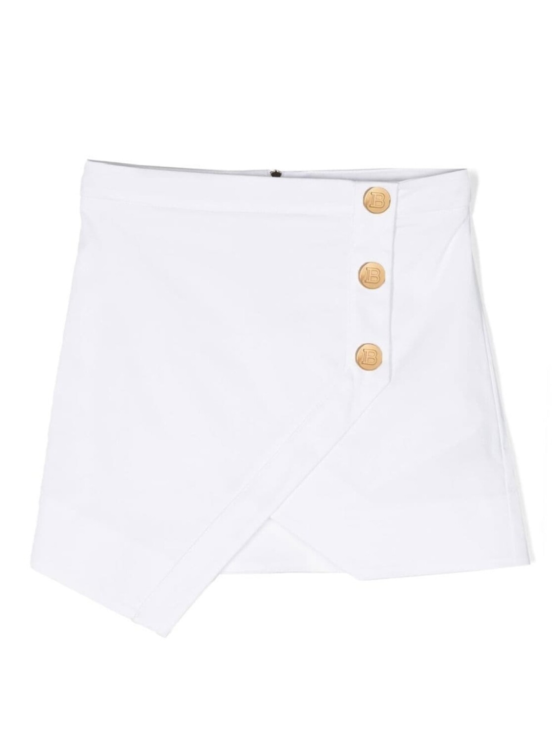 

Balmain Kids юбка на пуговицах с запахом, белый