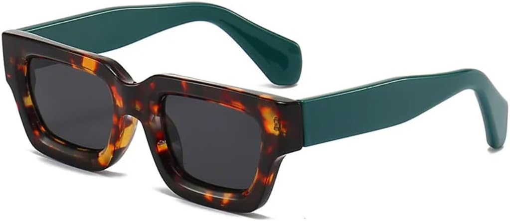 

Классические квадратные солнцезащитные очки для женщин и мужчин, винтажный тренд, роскошные очки в стиле панк, очки для вождения, защита от УФ-излучения UV400 UATXTAU, Leopard