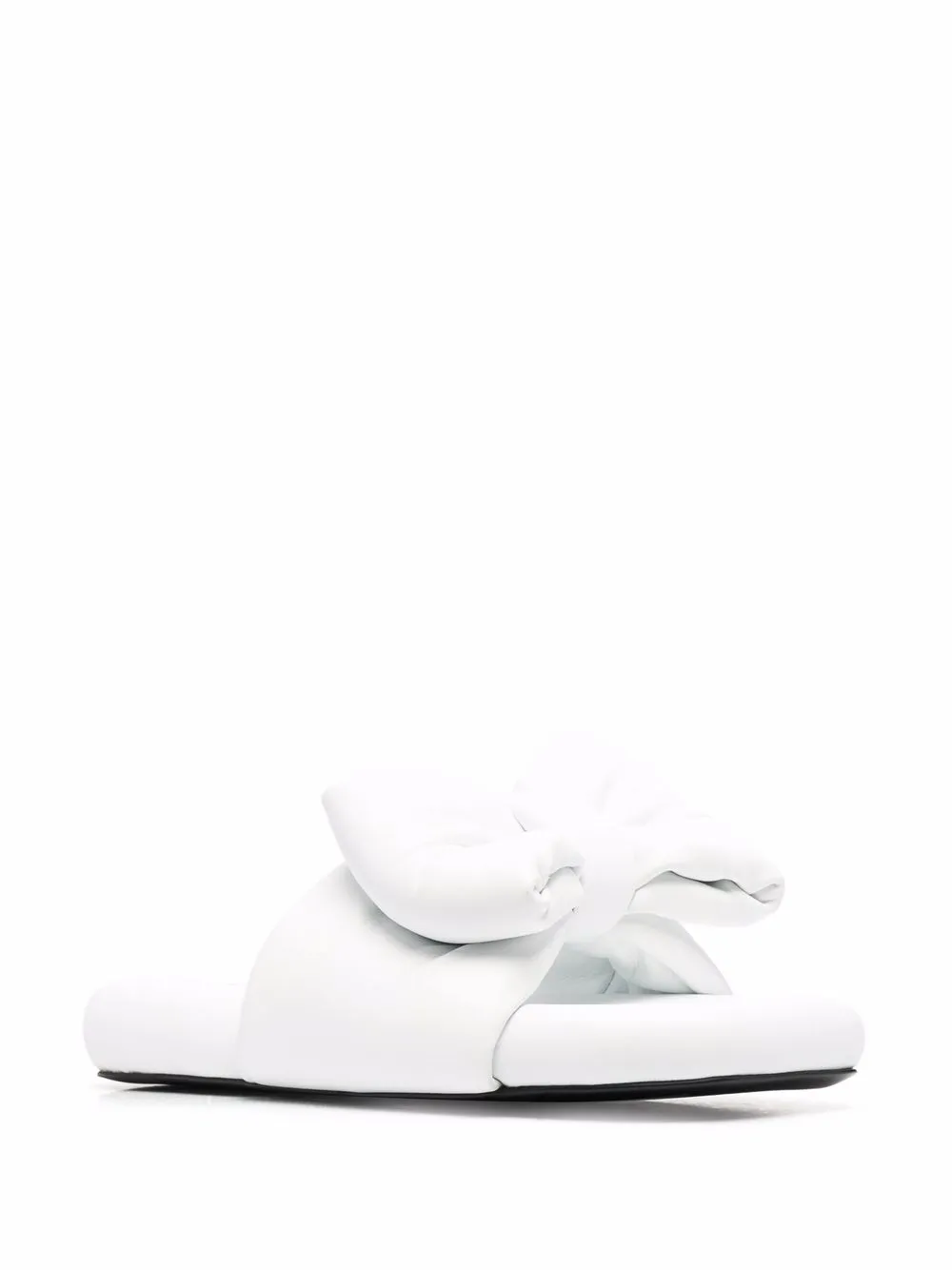 Шлепанцы с дутыми ремешками и бантами OFF-WHITE, белый — фото 2