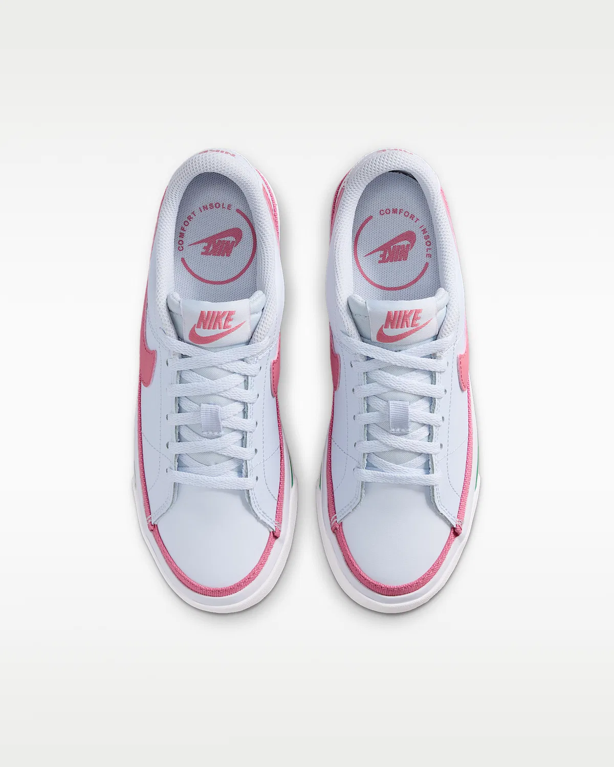 Детские кроссовки Nike Court Legacy, Football Grey/White/Malachite/Peony — фото 4