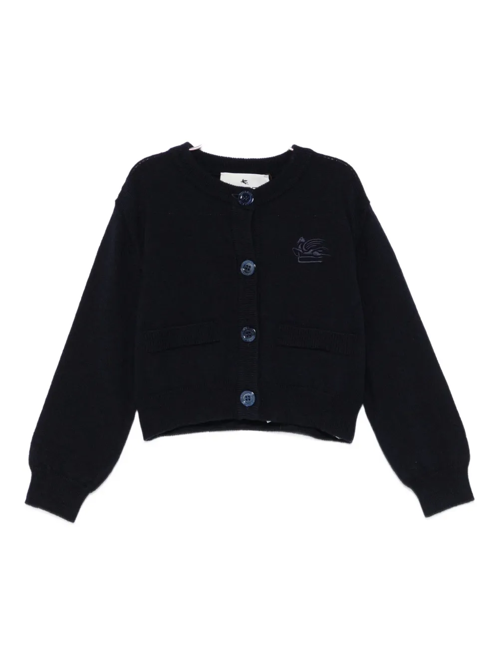 

Кардиган с длинными рукавами и вышивкой ETRO KIDS, синий