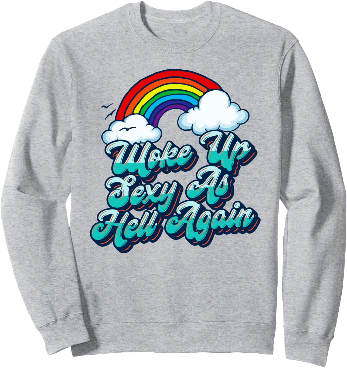 

Проснулся снова чертовски сексуальным! Забавная типографическая толстовка в стиле 80-х The Robot Ranger - Fun Apparel & Gifts, серый