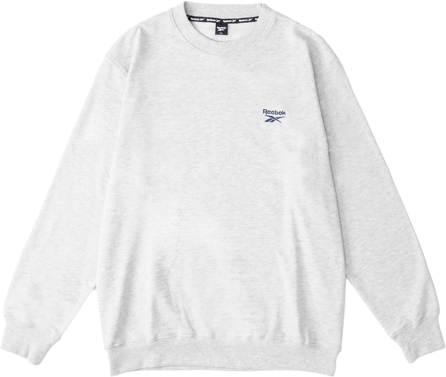 

Толстовка с флисовой подкладкой, два варианта расцветки, длинные рукава, воротник-стойка, простой дизайн, теплая, свободного кроя, унисекс, для взрослых Reebok, серый