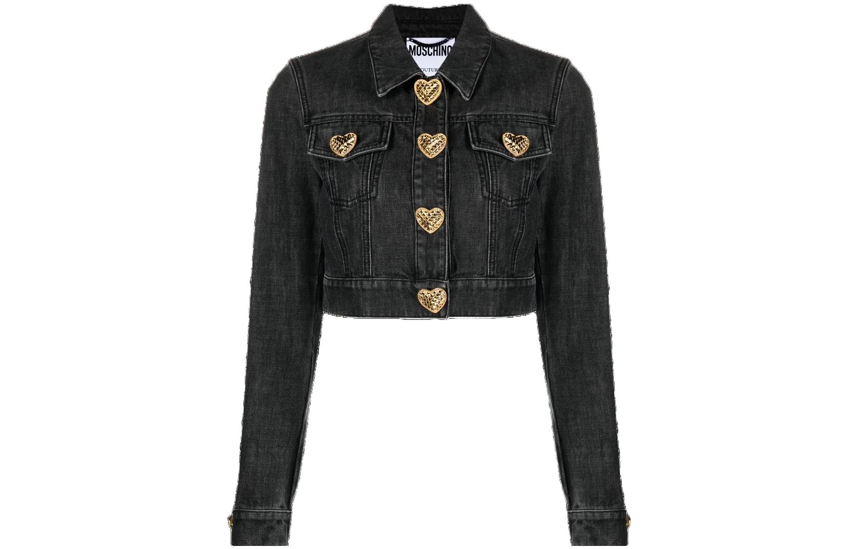 

MOSCHINO Джинсовая куртка женская черная, Black