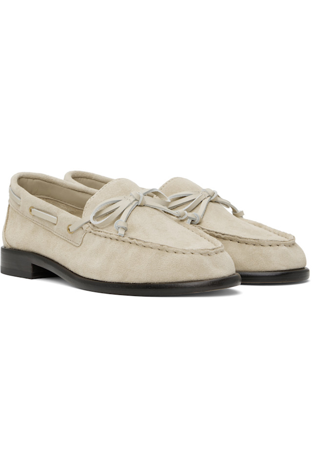 Картеровские лодочные туфли из итальянской замши Rag & Bone, цвет macadamia suede — фото 4