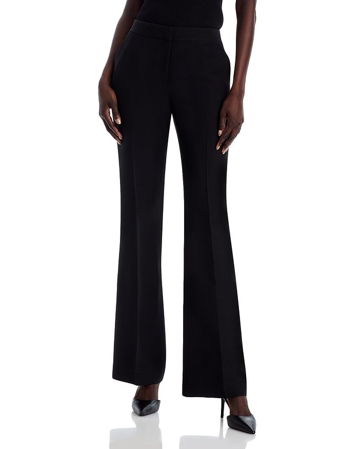 

Расклешенные брюки из шерсти и шелка Saint Marks Lafayette 148 New York, черный