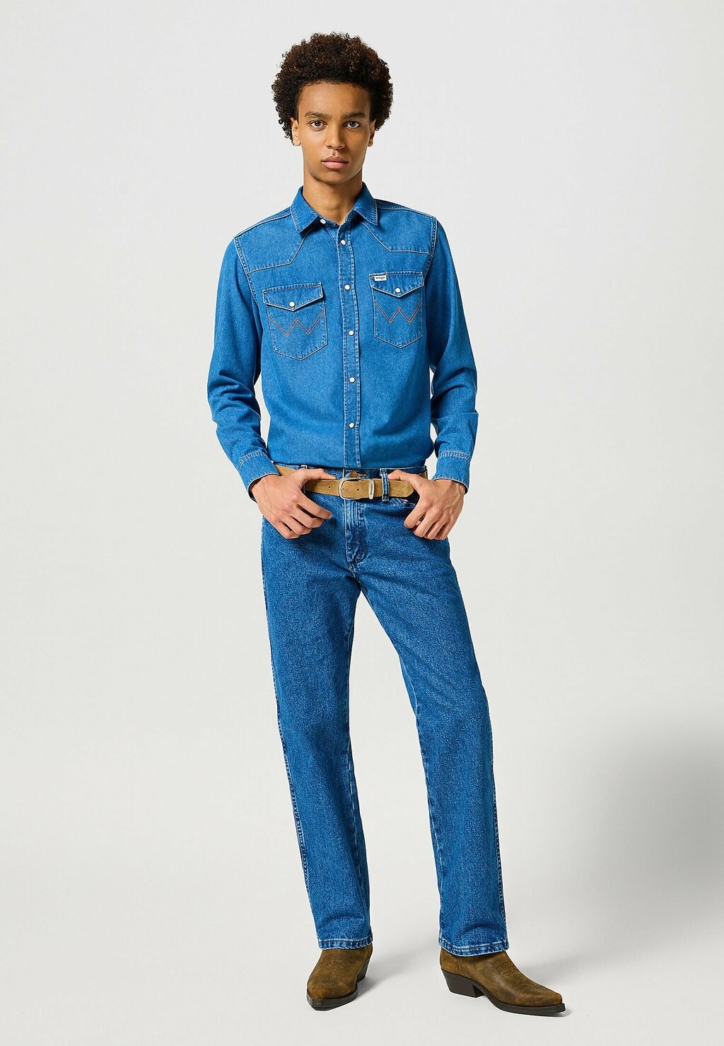 

Рубашка WESTERN Wrangler, синий деним