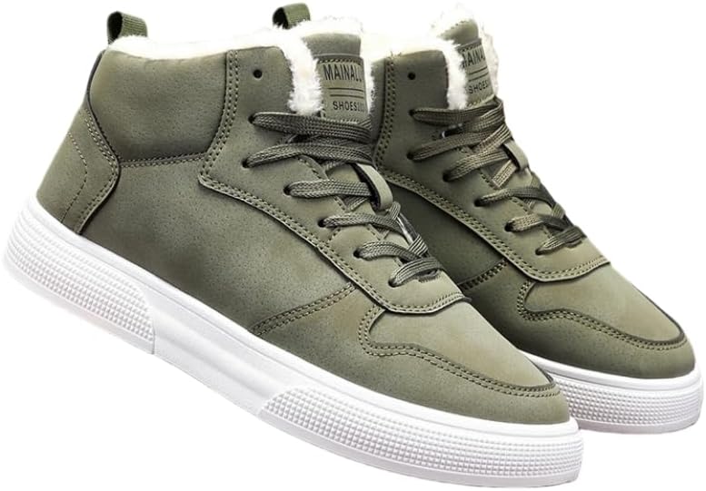 

Мужские модные спортивные кроссовки - теплые, большого размера, высокие хлопковые ботинки - подходят для повседневного использования осенью и зимой Spkfhd, зеленый