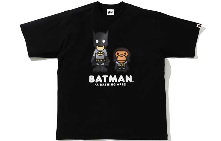 

Футболка свободного кроя BAPE X DC Baby Milo Batman A Bathing Ape, черный