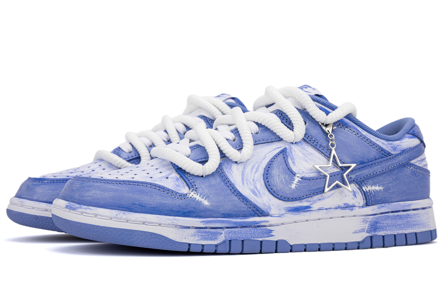 

Кроссовки Nike Dunk Skateboarding Shoes Unisex Low-top White/blue, белый