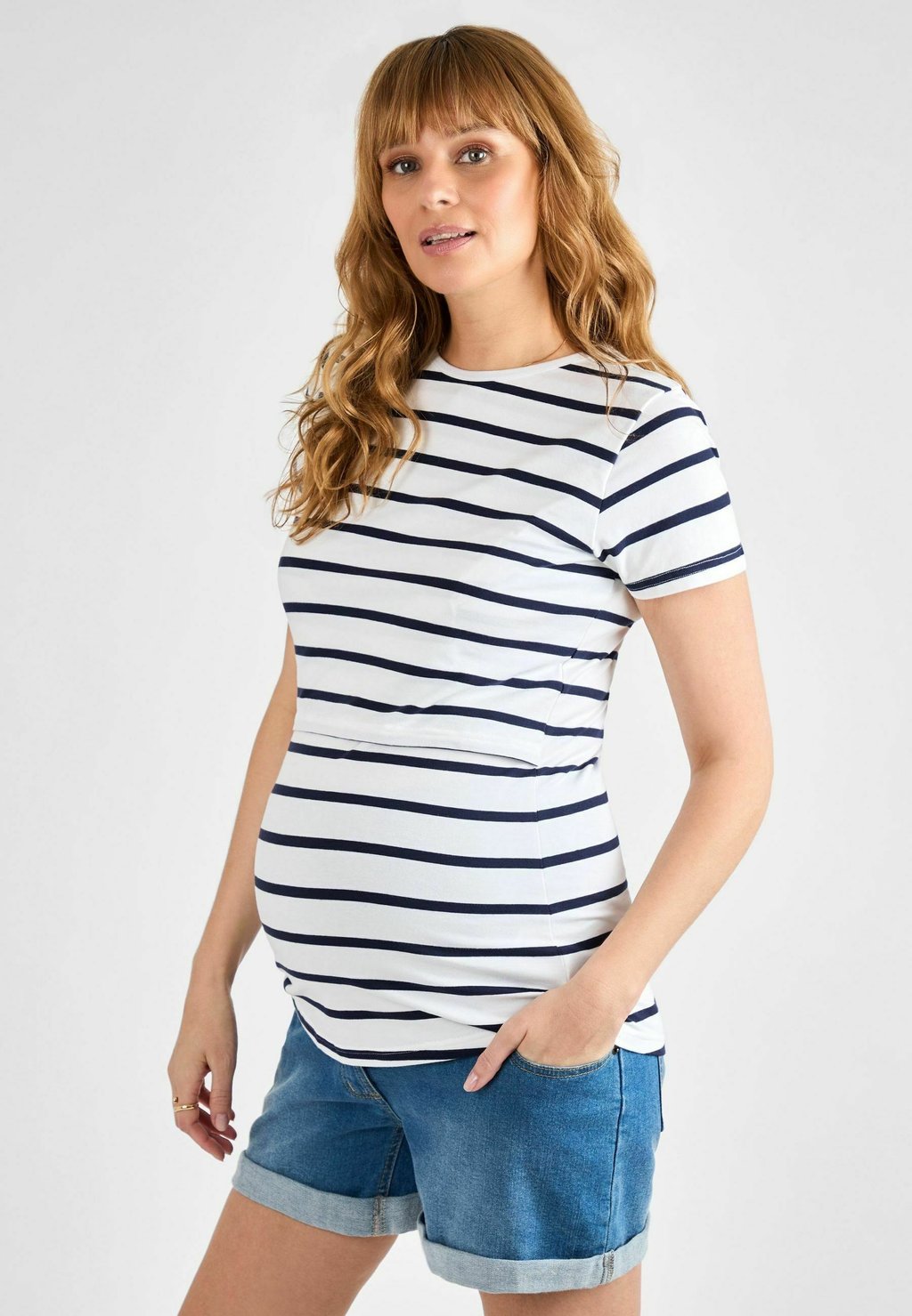 

Футболка с принтом MATERNITY FIT NURSING JoJo Maman Bébé, белый