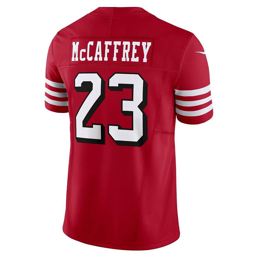 Мужские кроссовки Nike Christian McCaffrey Scarlet San Francisco 49ers Alternate Vapor F. Ограниченный Джерси, красный — фото 4