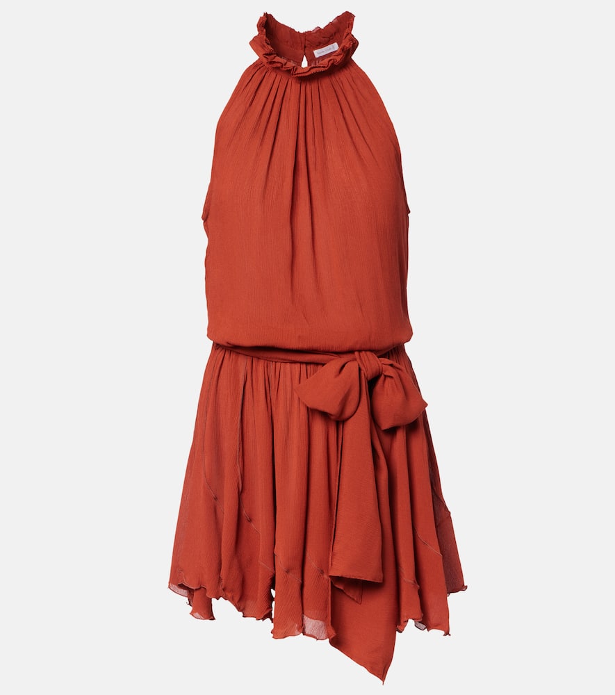 

Бьянка собранное мини-платье Poupette St Barth, Rust 26 Plain